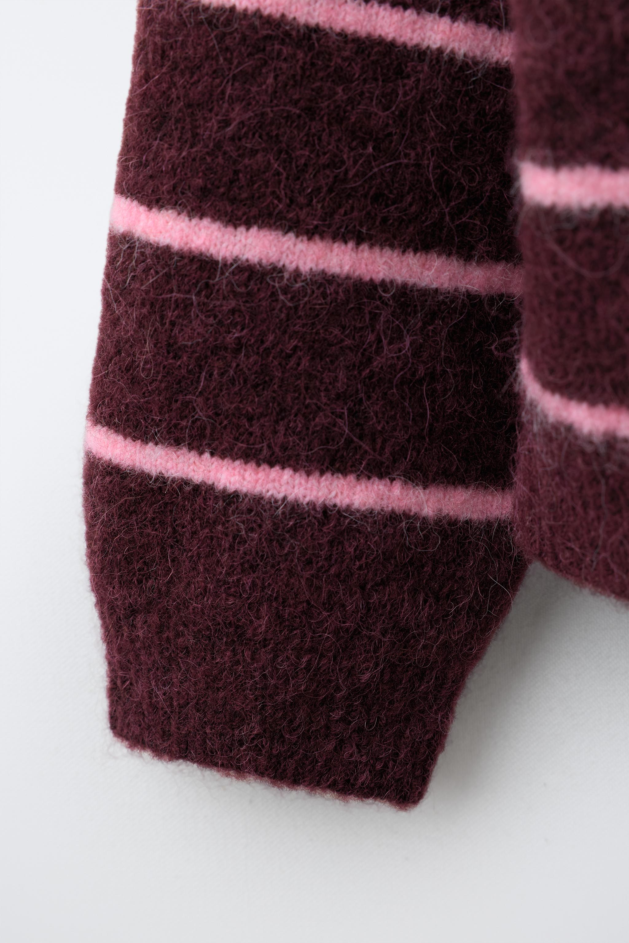 GILET EN MAILLE À RAYURES AVEC LAINE ET ALPAGA